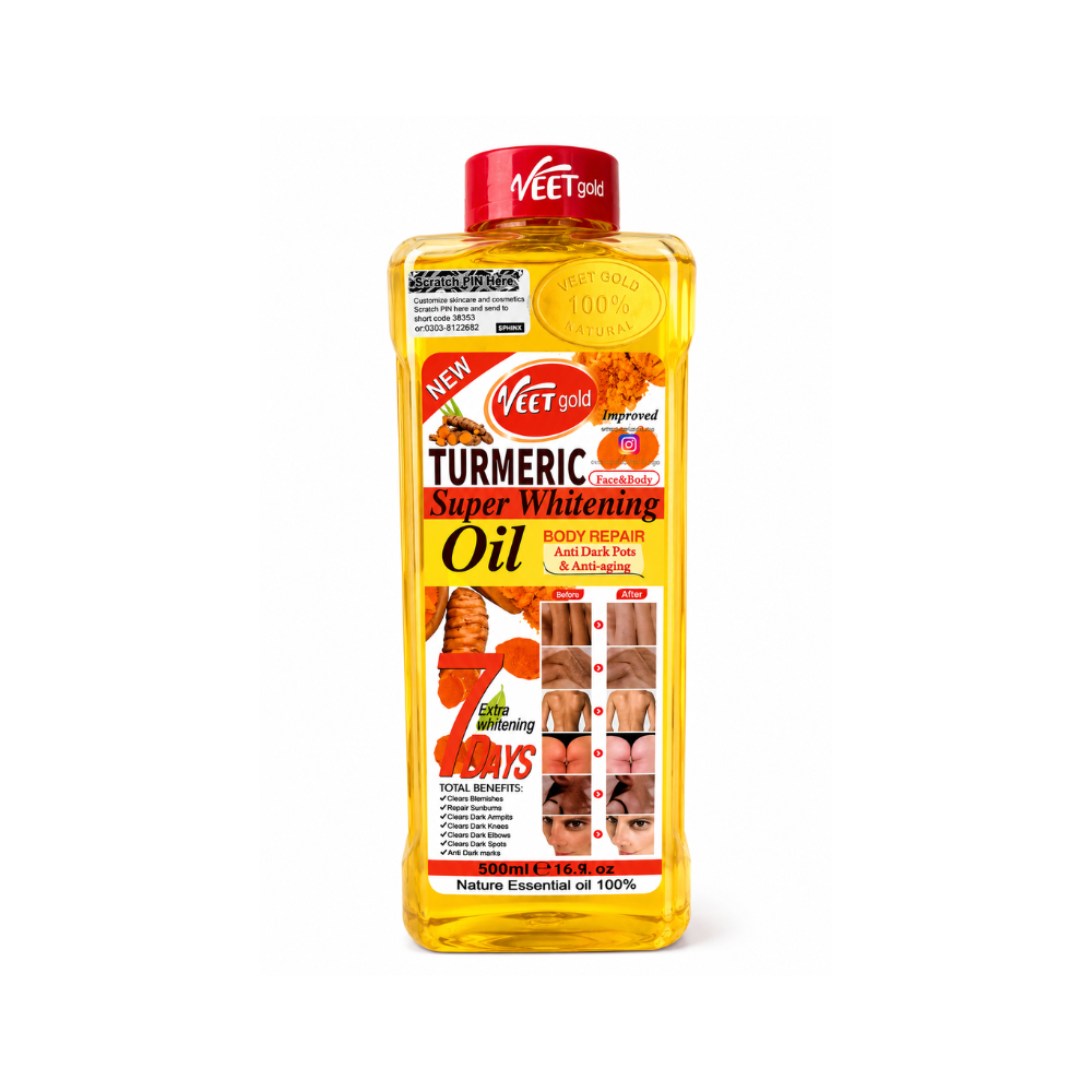 Veet Gold Tumeric Super Whitening Body Oil - 500ml