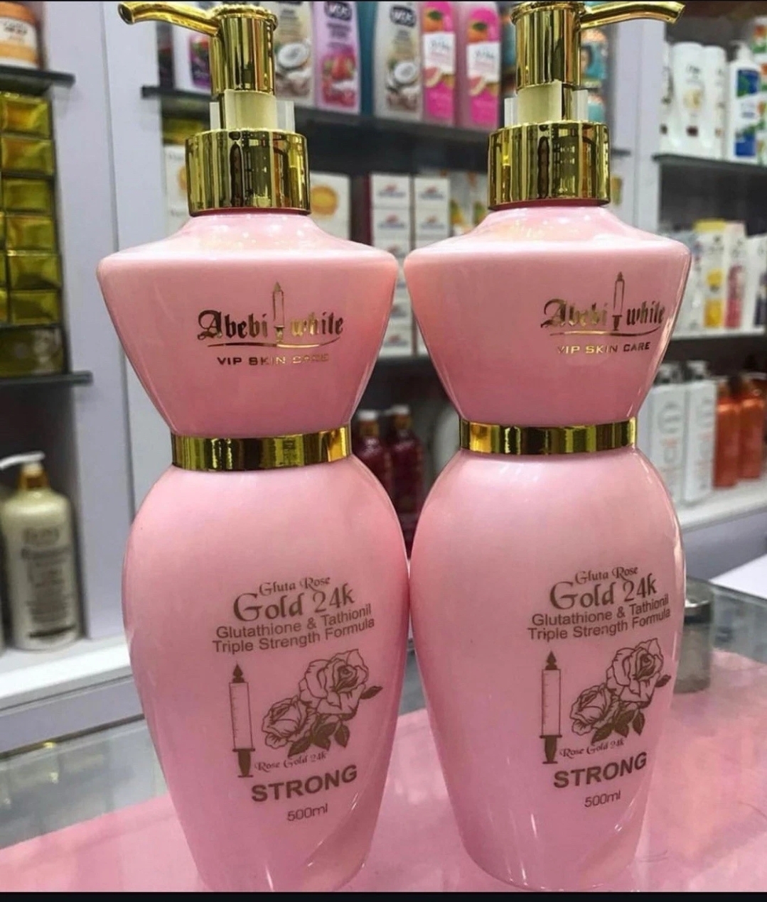 Abebi White Rose Gold Strong Whitening Lotion - 500ml